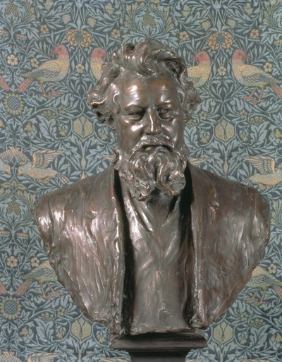 Bust of William Morris (1834-96) by Conrad Dressler (bronze) by Conrad Dressler